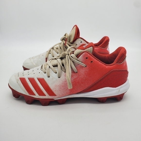 adidas Men Size 7.5 Shoes Baseball Cleats Icon 4 Splash MD Red Lace Up G26694 - Picture 9 of 12